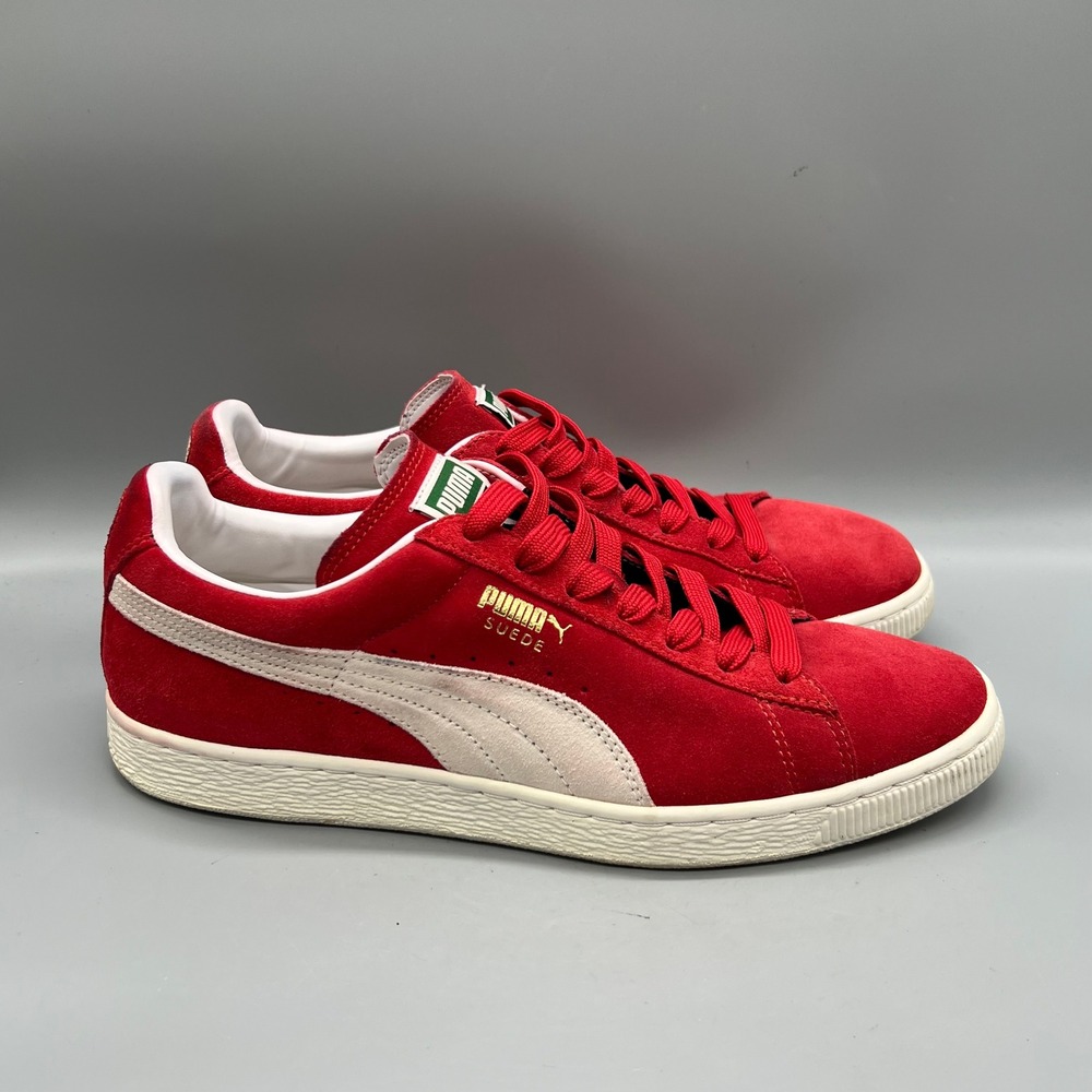 Puma Shoes Mens 11 Red Suede Classic Low Top Trainer Streetwear Sneakers Comfort